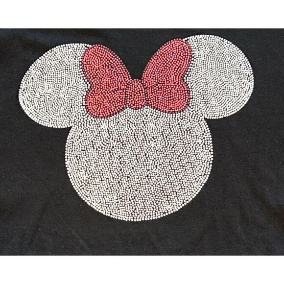 Disney Parks Women Glittery Minnie Mouse Short Sleeve Crewneck Tee Shirt Sz 3XL - Picture 4 of 5